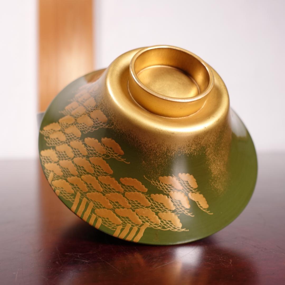 江戸時代後期の蒔絵師 橘屋浅野友七 一富士二鷹三茄子図 蒔絵 吸物椀 10客