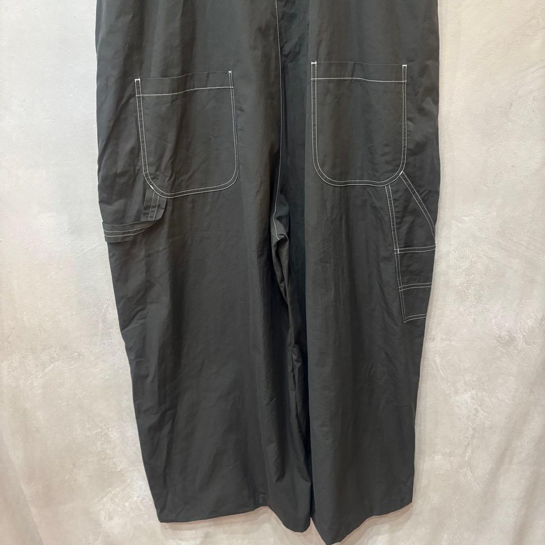 6 ROKU ロク コットン ビッグ オールインワン チャコール 36