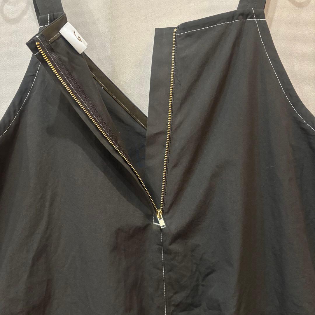 6 ROKU ロク コットン ビッグ オールインワン チャコール 36