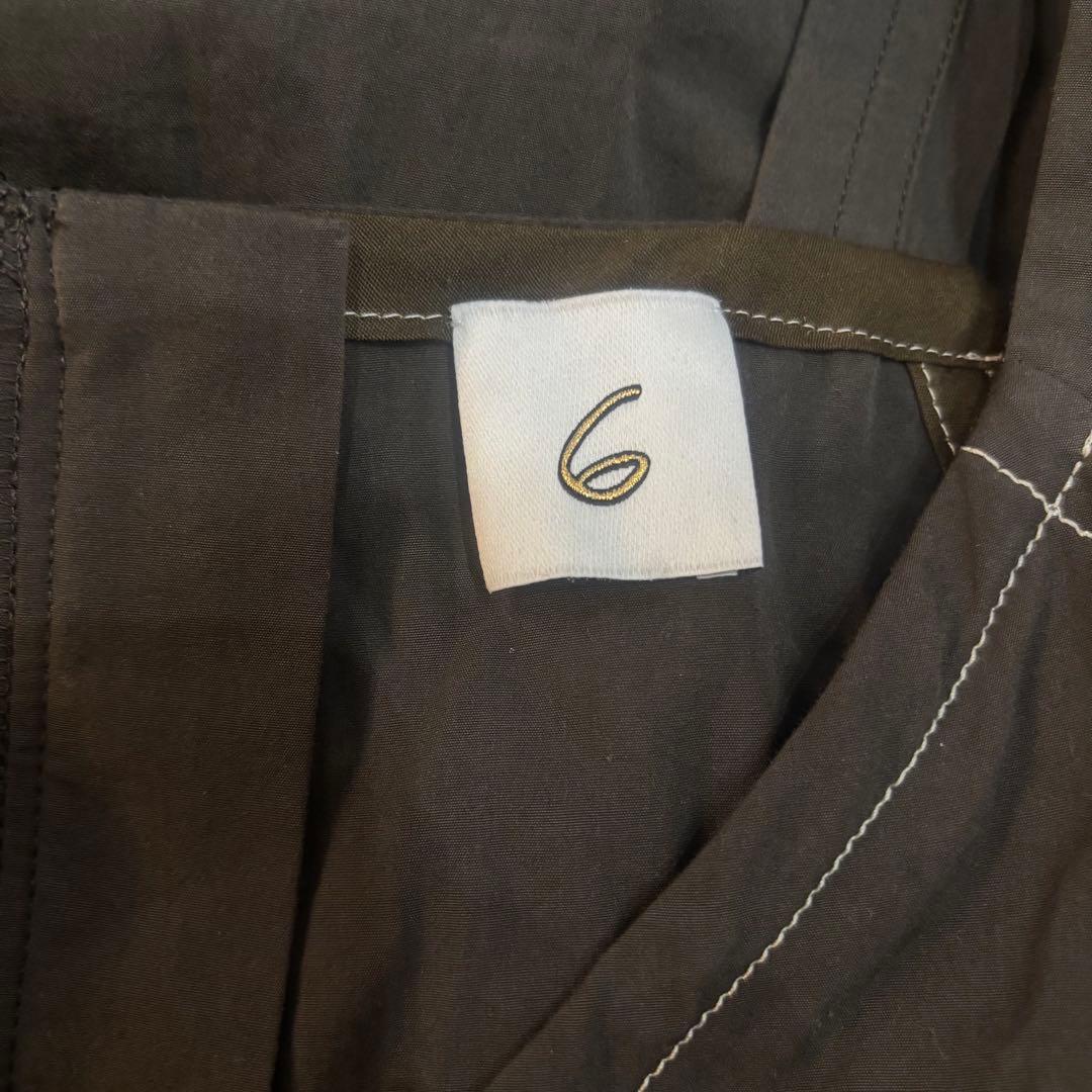 6 ROKU ロク コットン ビッグ オールインワン チャコール 36