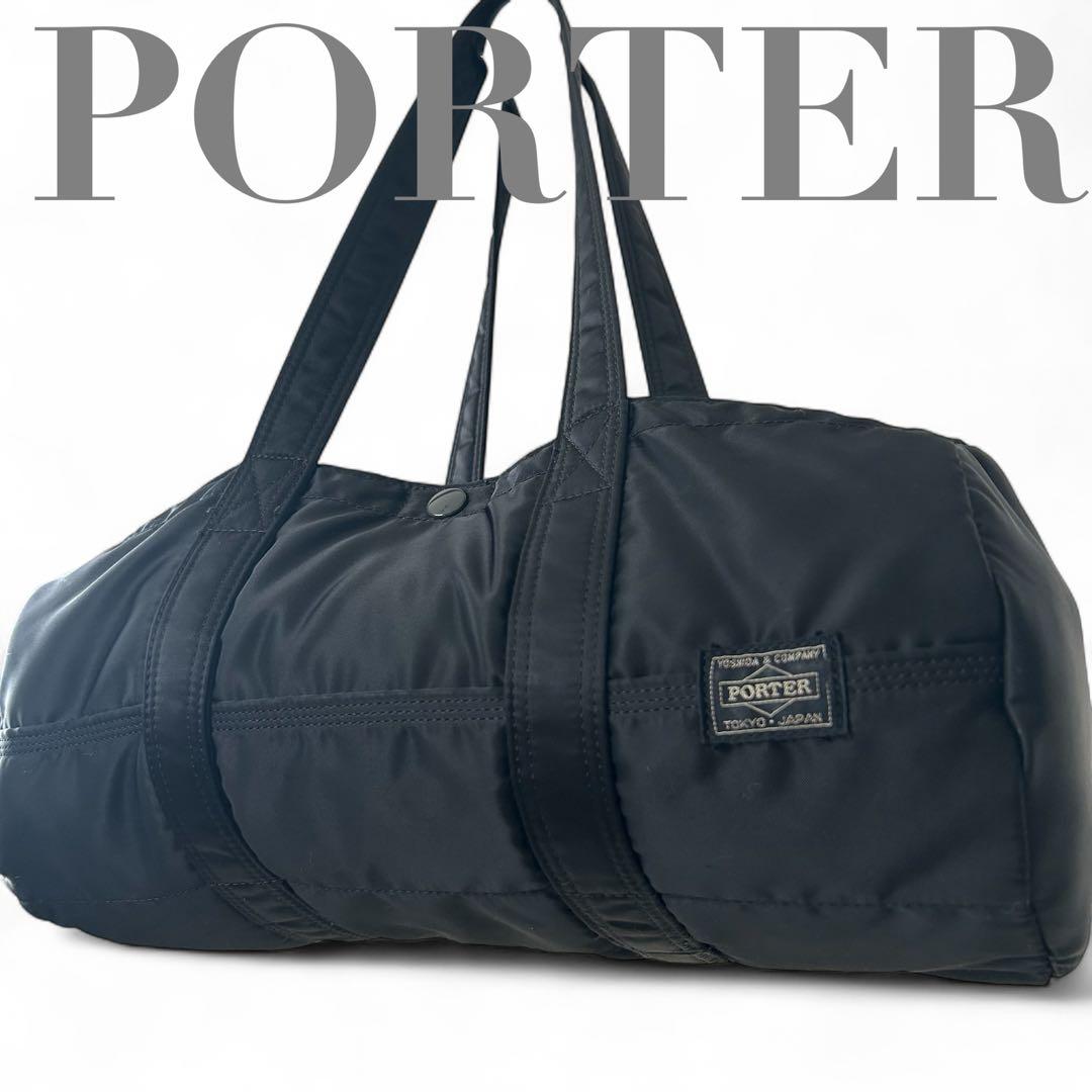 ✨極美品✨ PORTER TANKER ミニボストン ドラムバッグ 黒