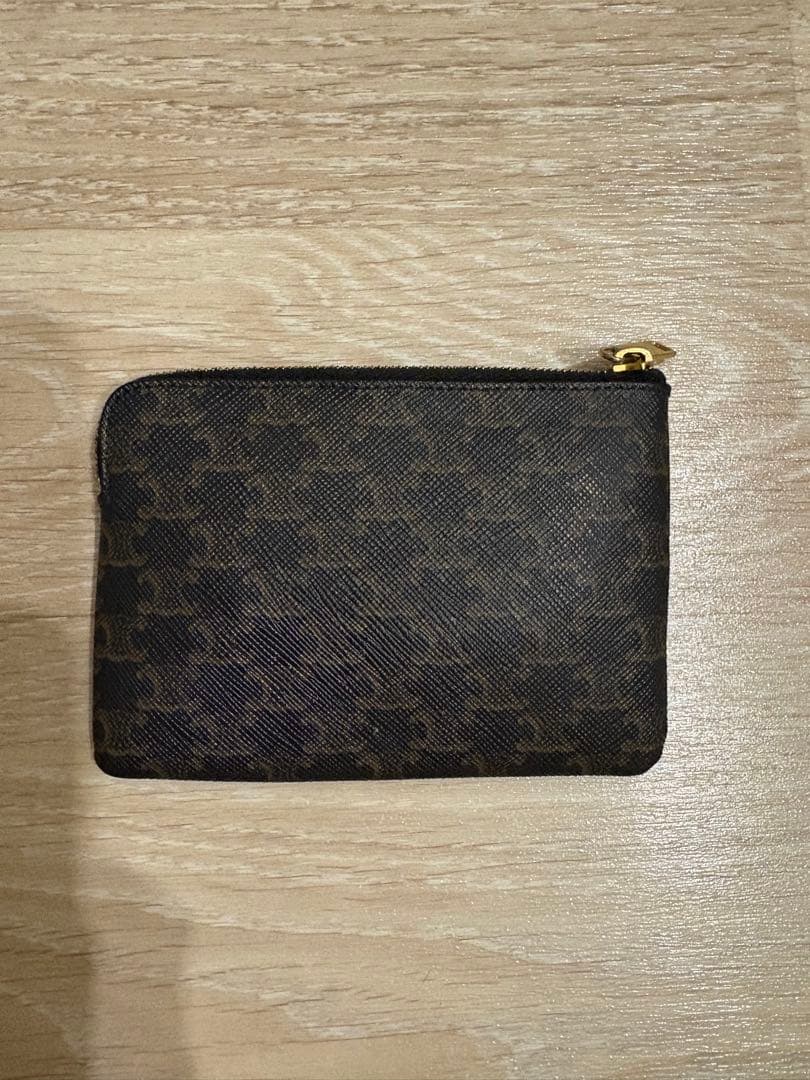 CELINE ダークブラウン レザーキーケース