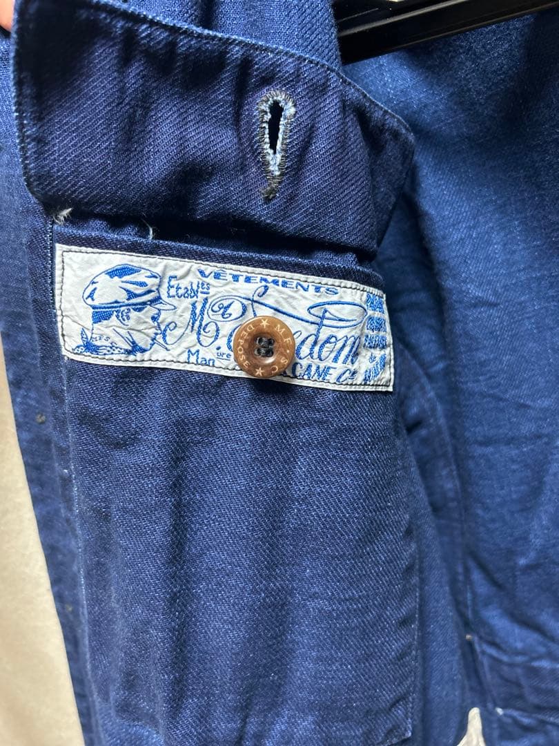 SugarCane✖️ミスターフリーダム　ネイビー カバーオールセットアップ