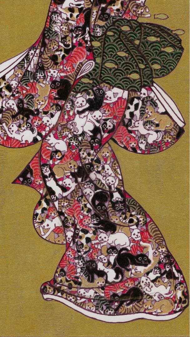 見返り猫美人　Cat Beauty looking back