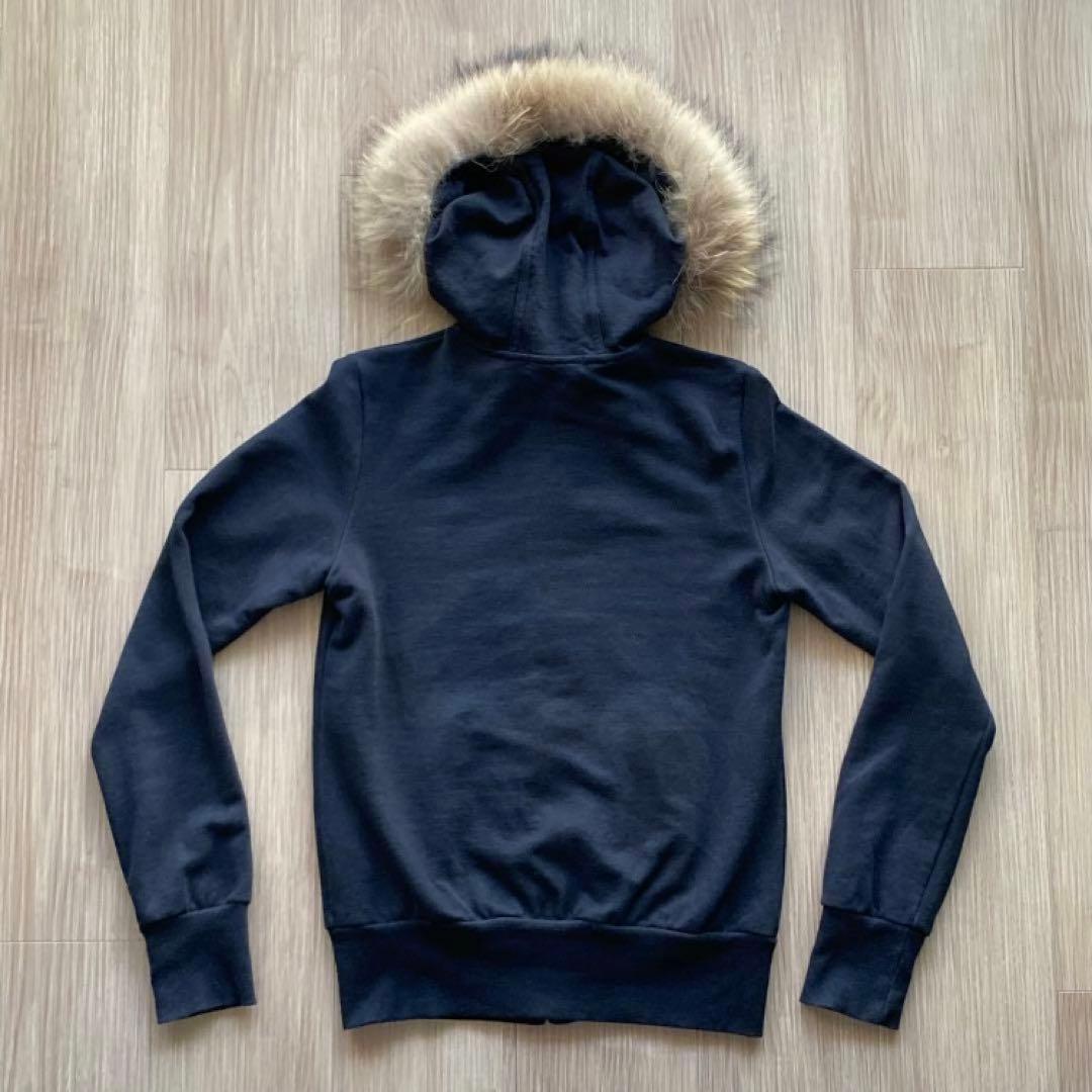 【希少】BURBERRY BLUE LABEL　タヌキファー付きパーカー 黒