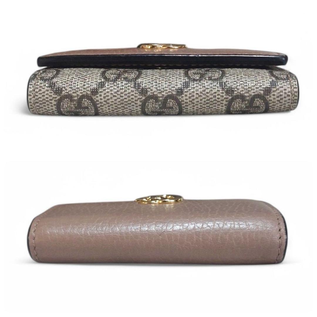 美品 グッチ キーケース 6連 GG マーモント GGスプリーム ダスティピンク