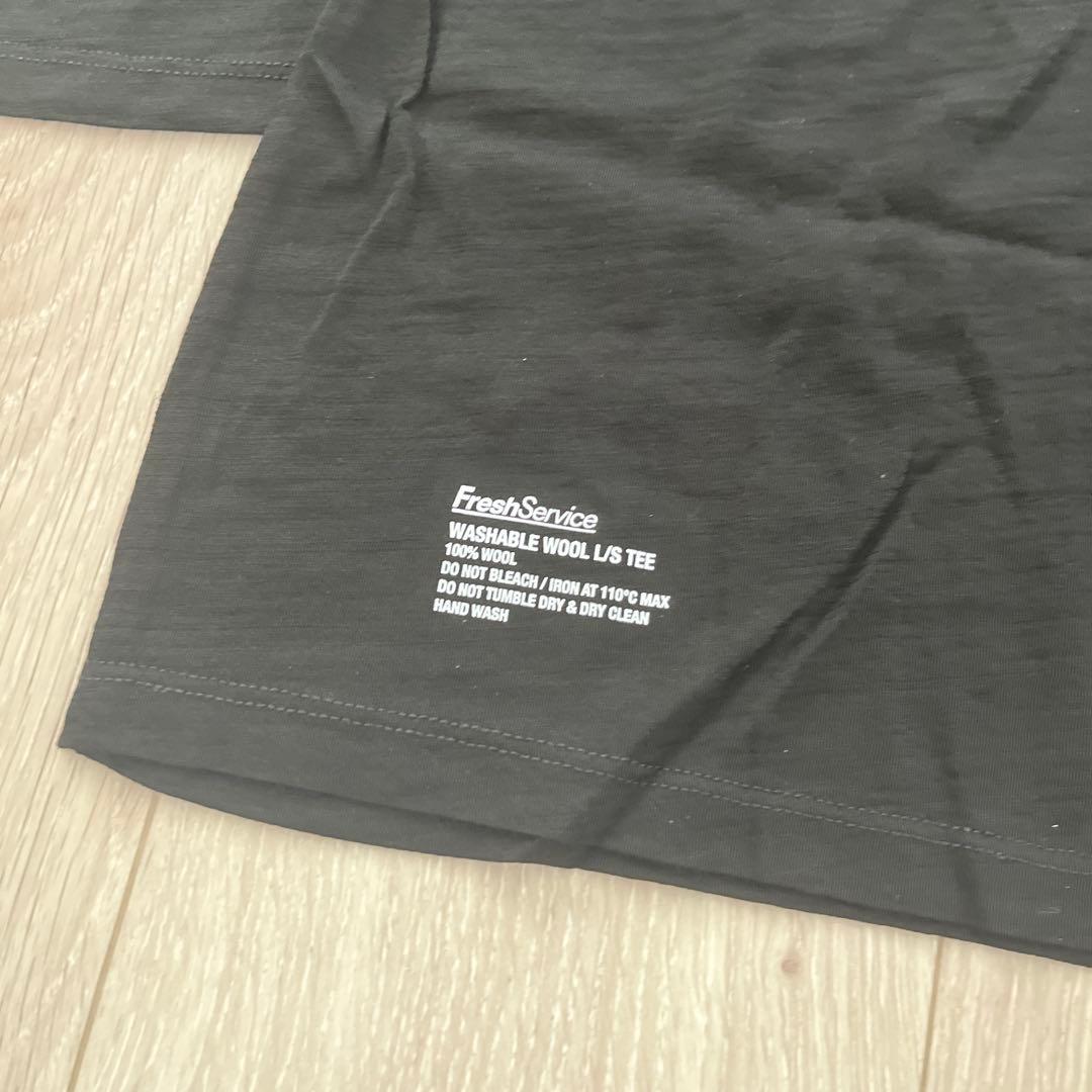 タグ付き　フラッシュサービス　ウォッシャブル　L/S ted sizeL