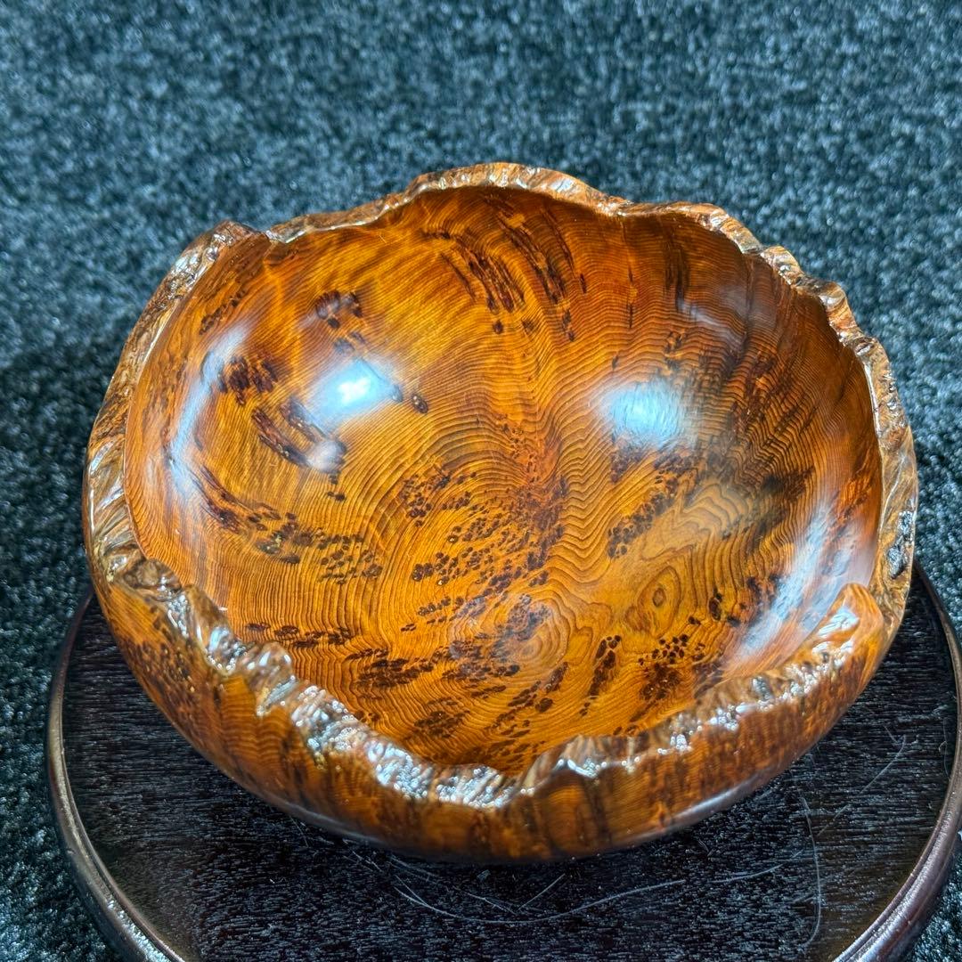 川下幸徳　世界遺産　屋久杉　泡瘤　器　小鉢　お椀　盛鉢　天然木　無垢　在銘