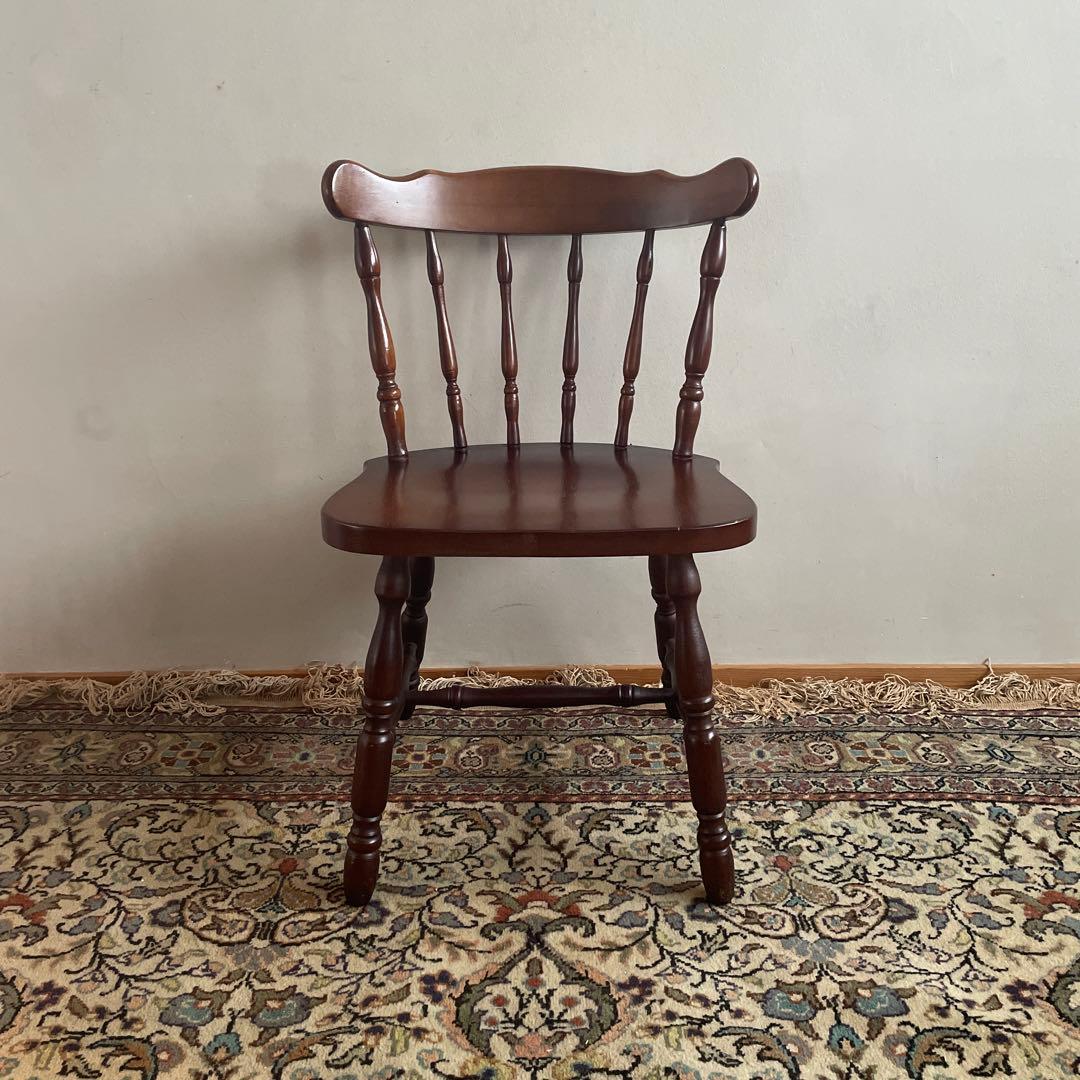 ①ミキモク　ウィンザーチェア　ダイニングチェア　レトロ　アンティーク