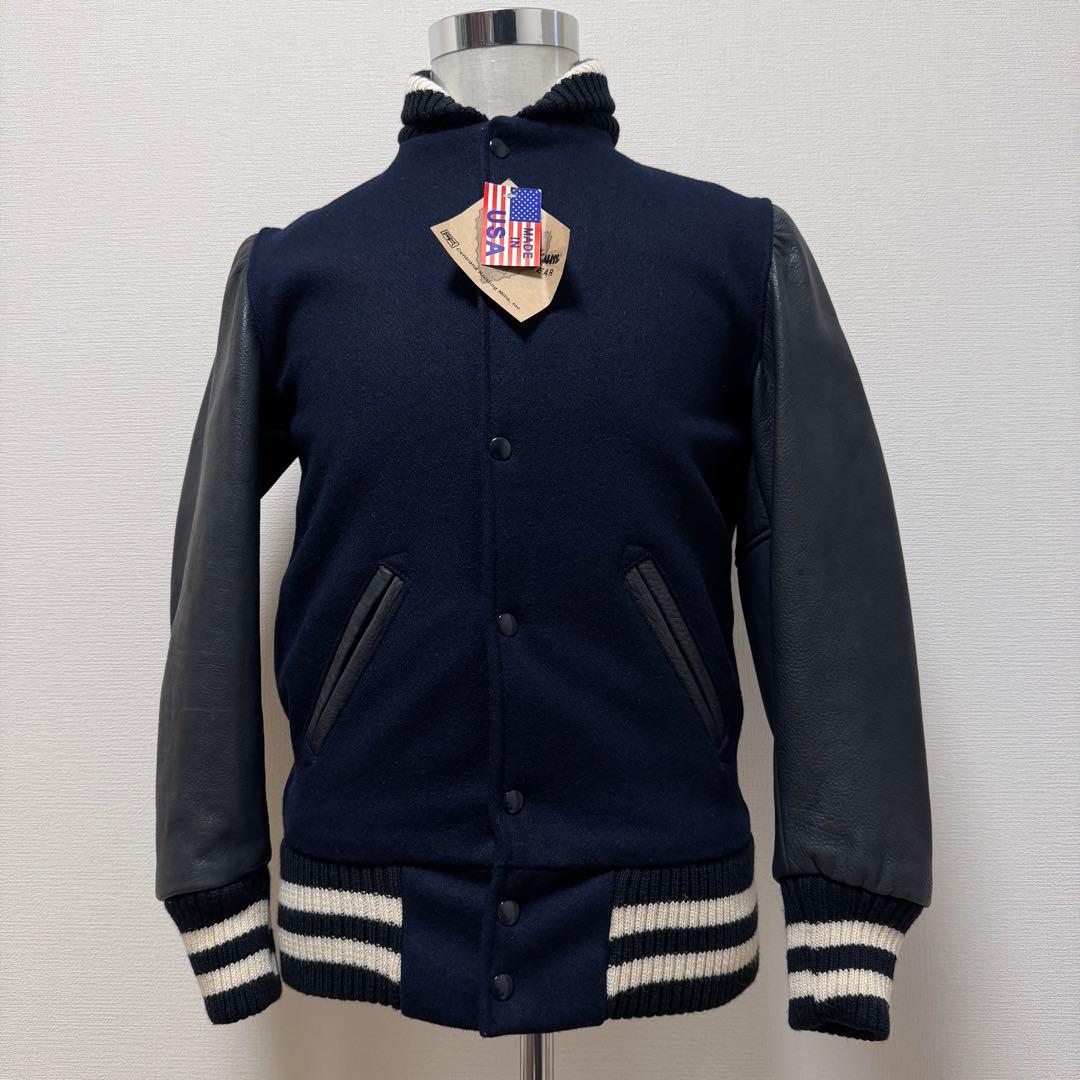 SKOOKUM アワードジャケット　スタジャン　USA製　ネイビー　タグ付き　S