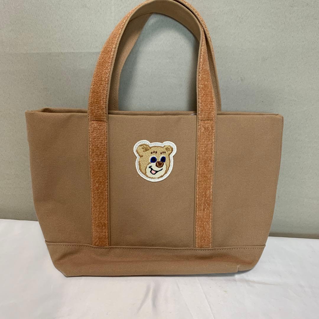 美品ラブラリーバイフェイラー オールドテディ　ワッペントートバッグ ベージュ　小