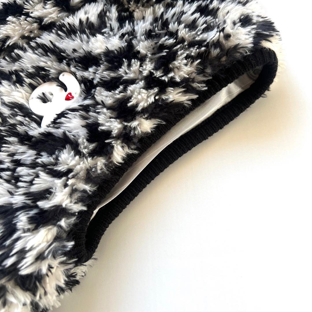 ARCHIVIO アルチビオ　モノクロ　ボア ベスト　ジャケット　レディース