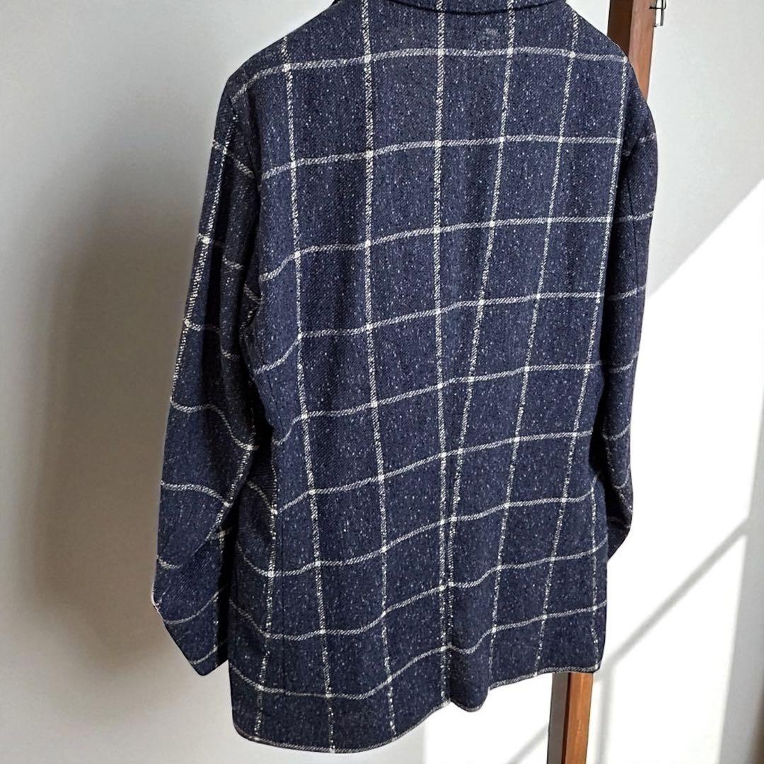 【美品】トゥモローランド フェルラ生地リネン混ジャケット ネイビー Lサイズ相当