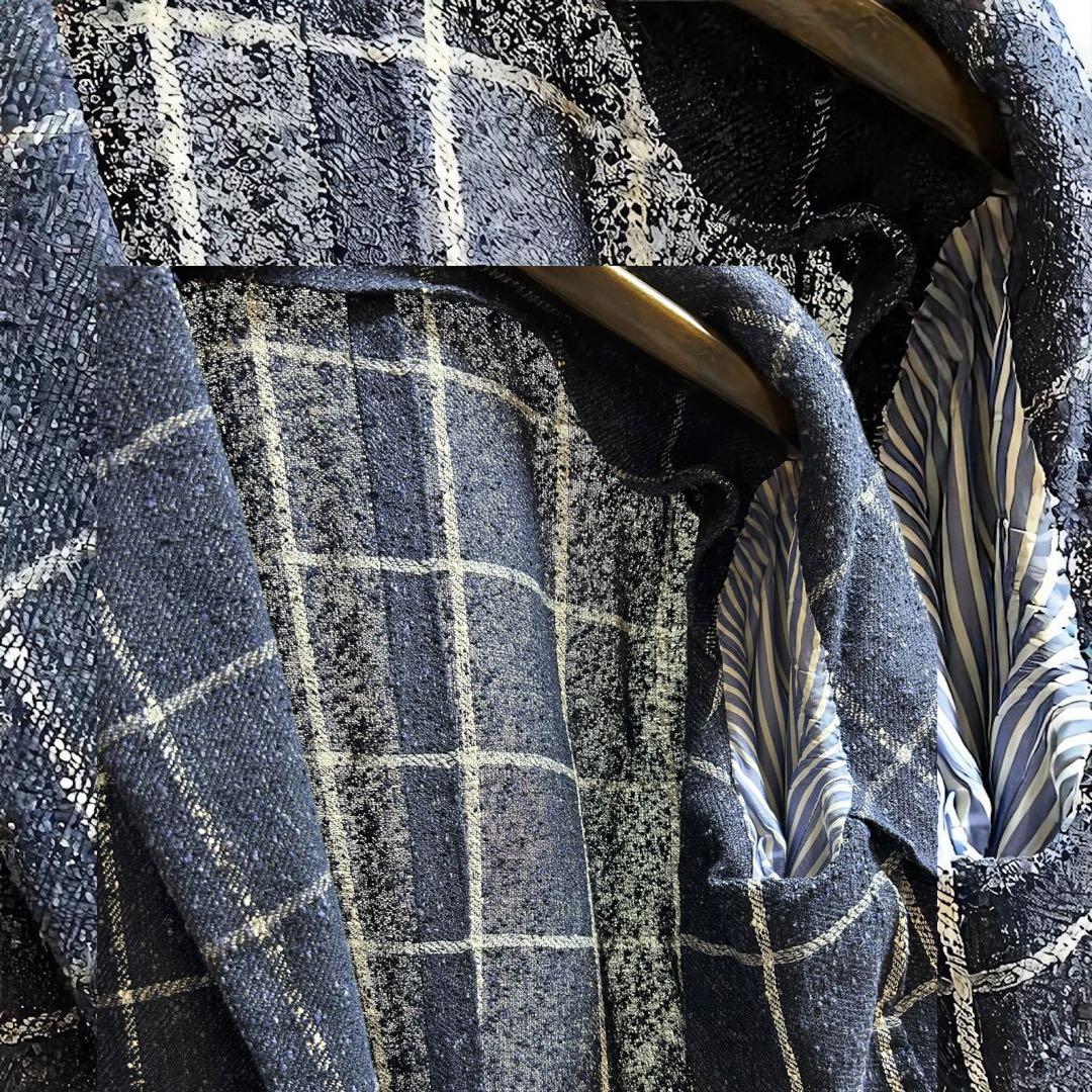 【美品】トゥモローランド フェルラ生地リネン混ジャケット ネイビー Lサイズ相当