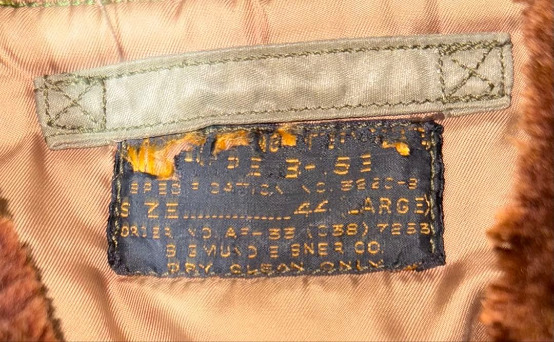 幻サイズ44 実物 B-15B フライトジャケット 1940s 米軍ヴィンテージ