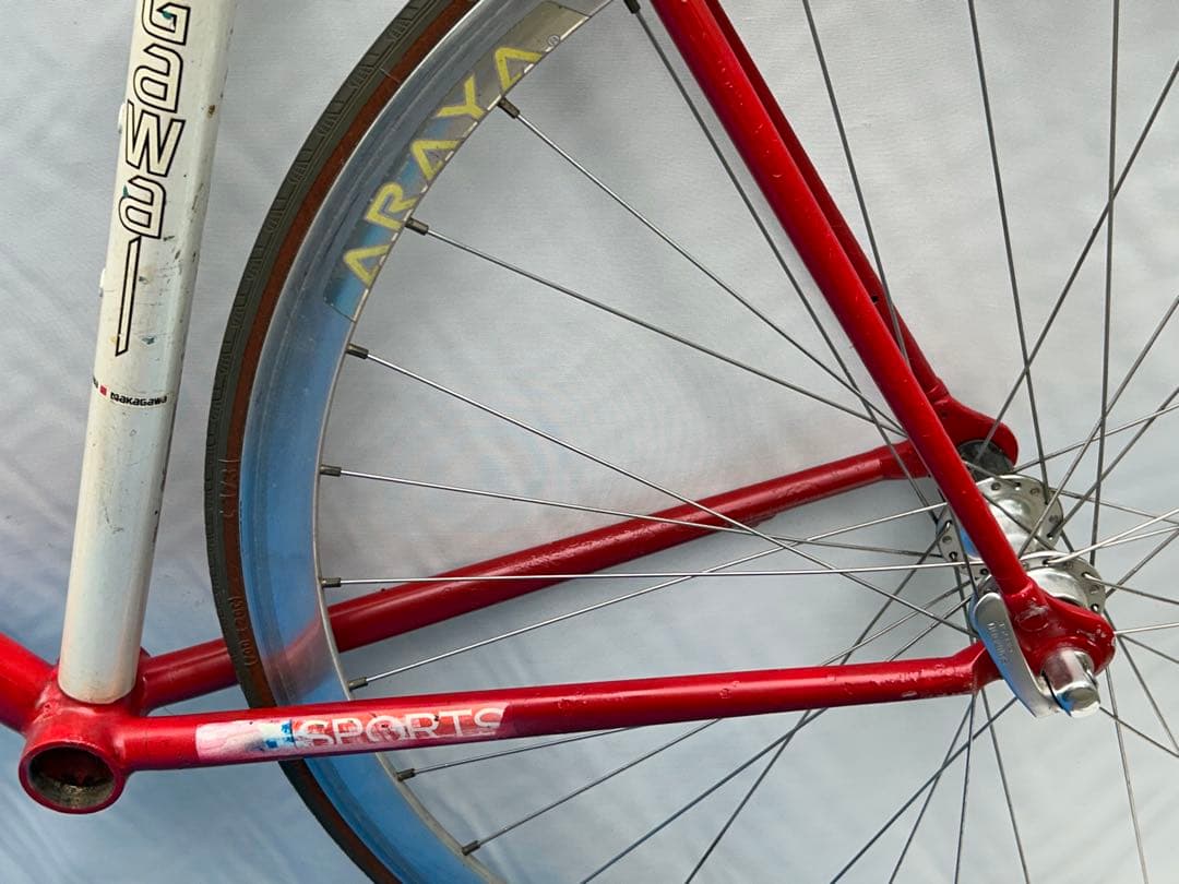 NAKAGAWA ナカガワ クロモリロード ビンテージ 52 赤/白 現状渡し