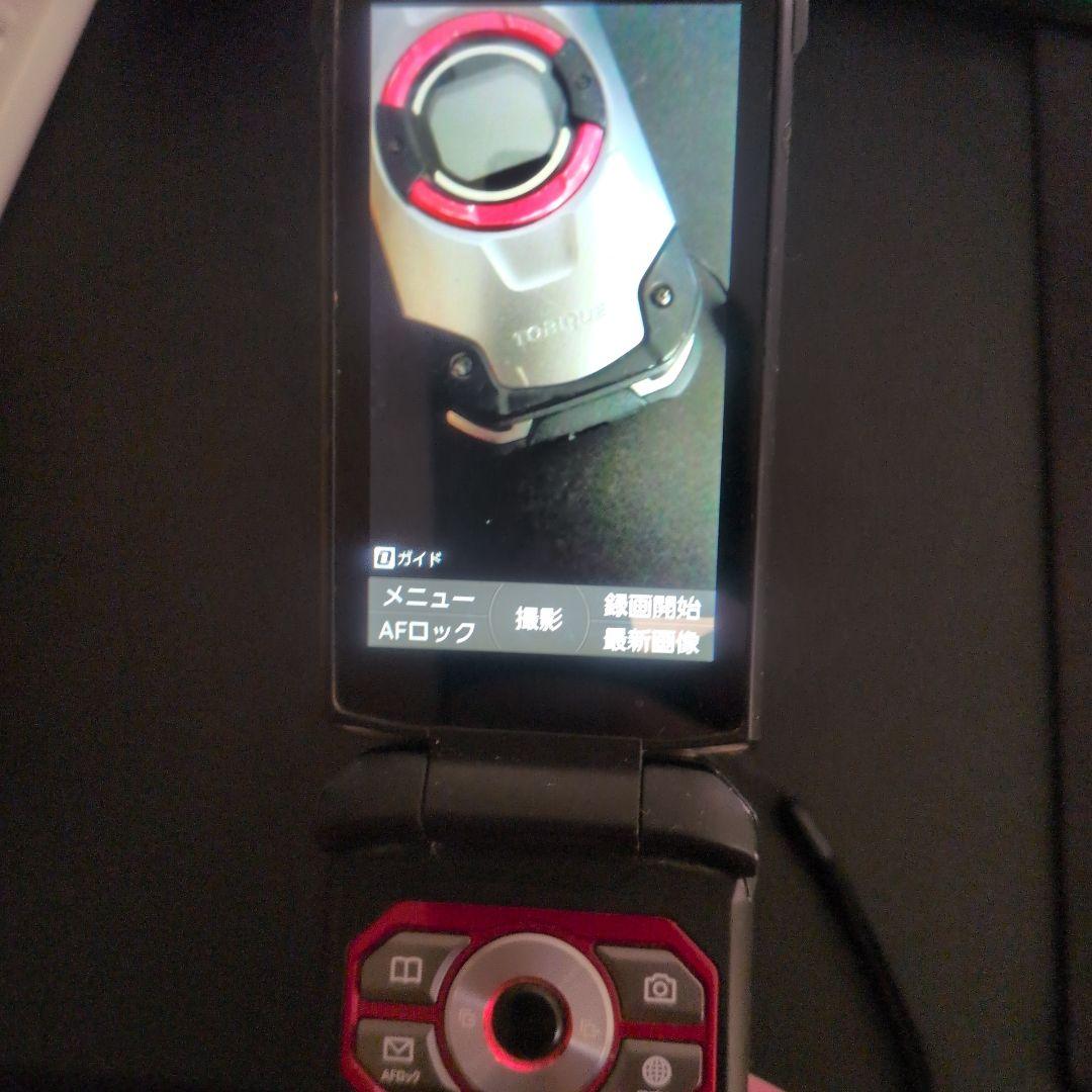 現状販売 起動確認済 TORQUE KYF33ガラホ レッド