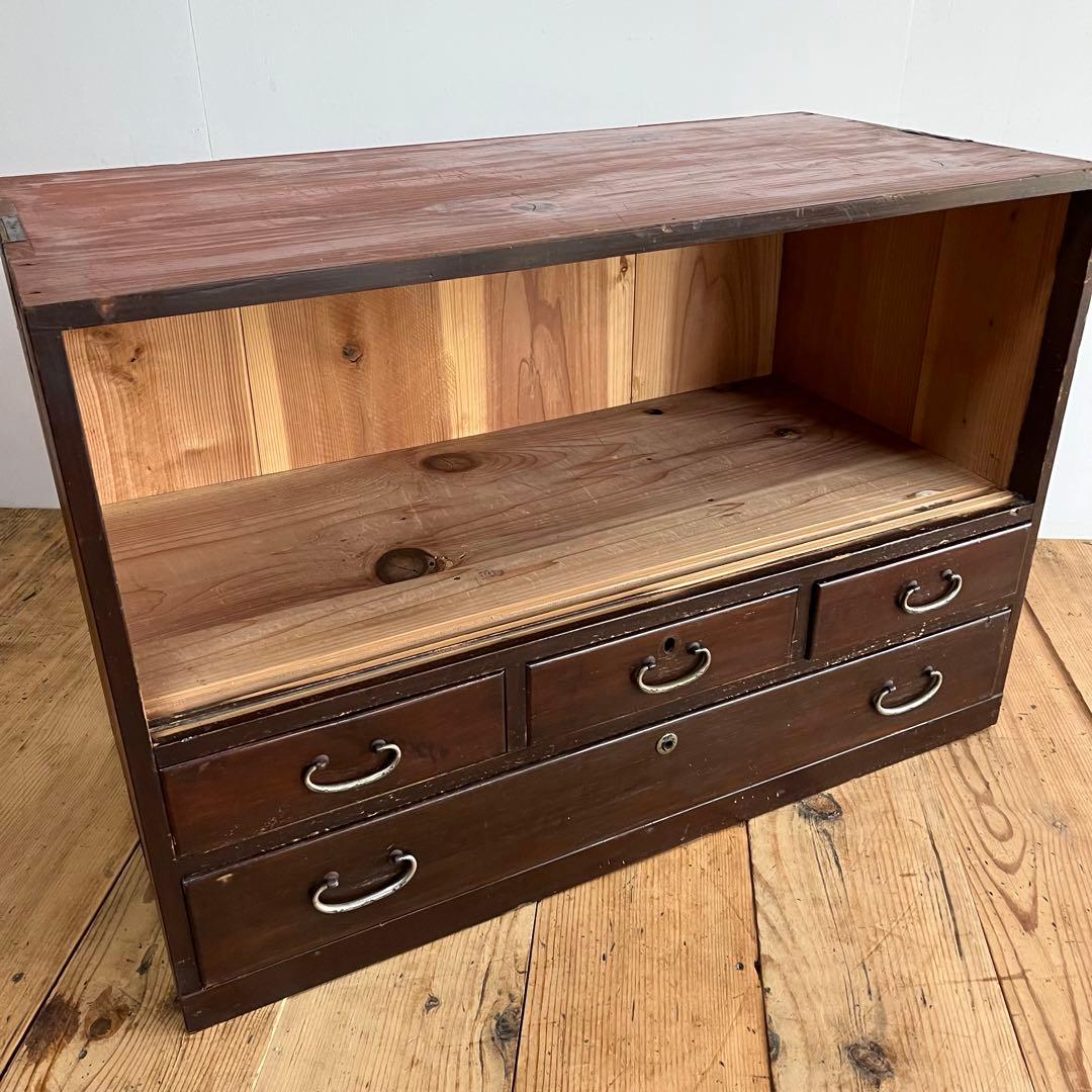 アンティーク チェスト 箪笥 ローボード テレビ台 昭和レトロ 無垢材 z833