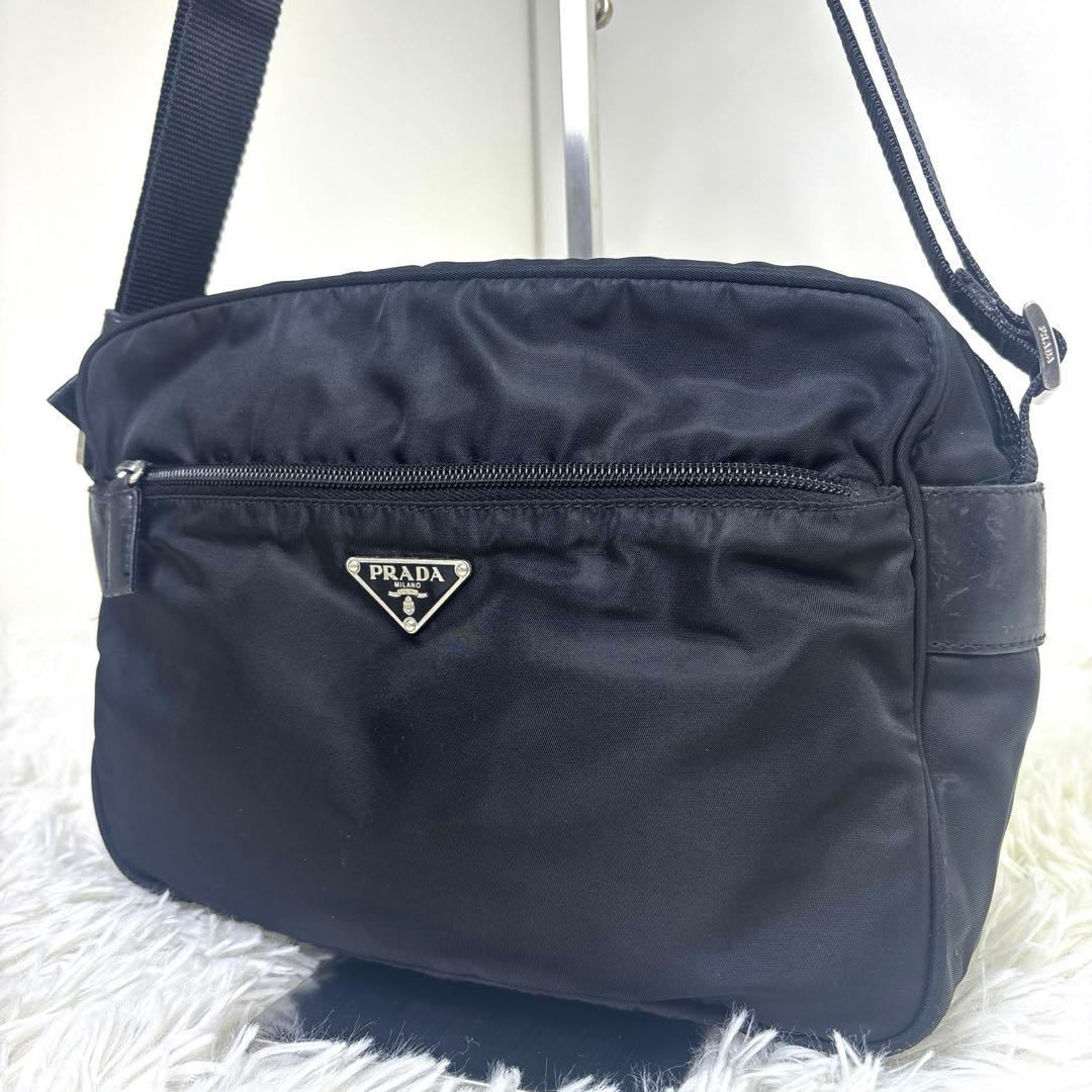 PRADA プラダ　テスートナイロン　ショルダーバッグ　カメラバッグ　三角ロゴ