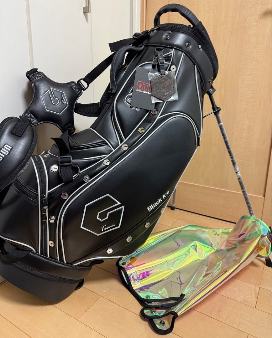 新品★GTD★スタンドキャディバッグ★未使用★タグ付き★ゴルフ★ジョージ武井★黒