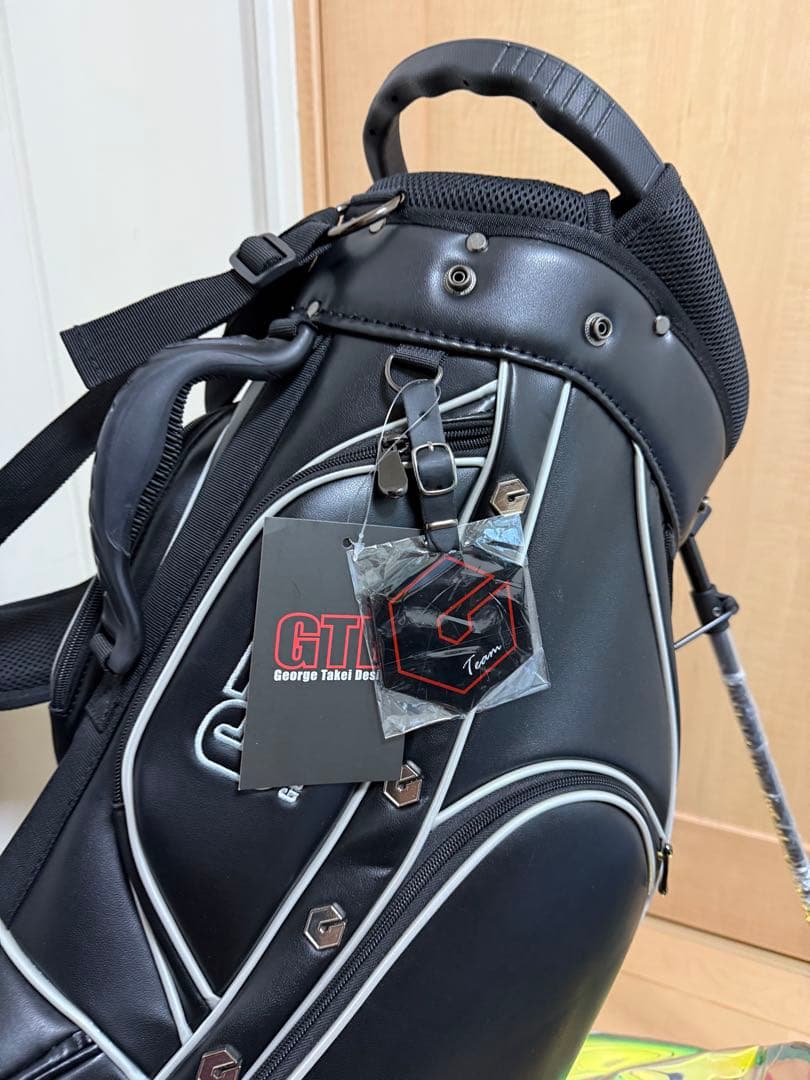 新品★GTD★スタンドキャディバッグ★未使用★タグ付き★ゴルフ★ジョージ武井★黒