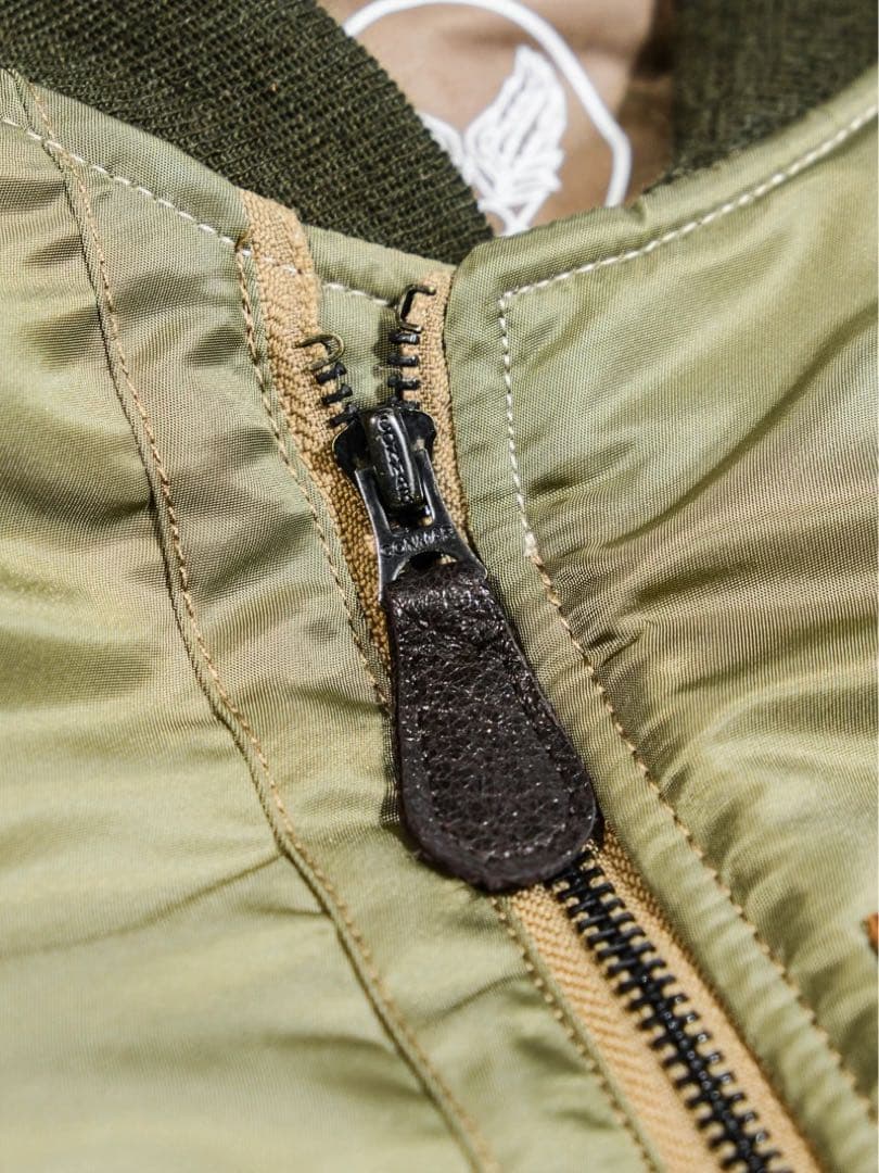 希少 B-15B MOD 復刻 MA-1 馬革×ムートン 襟ファー 38（M）