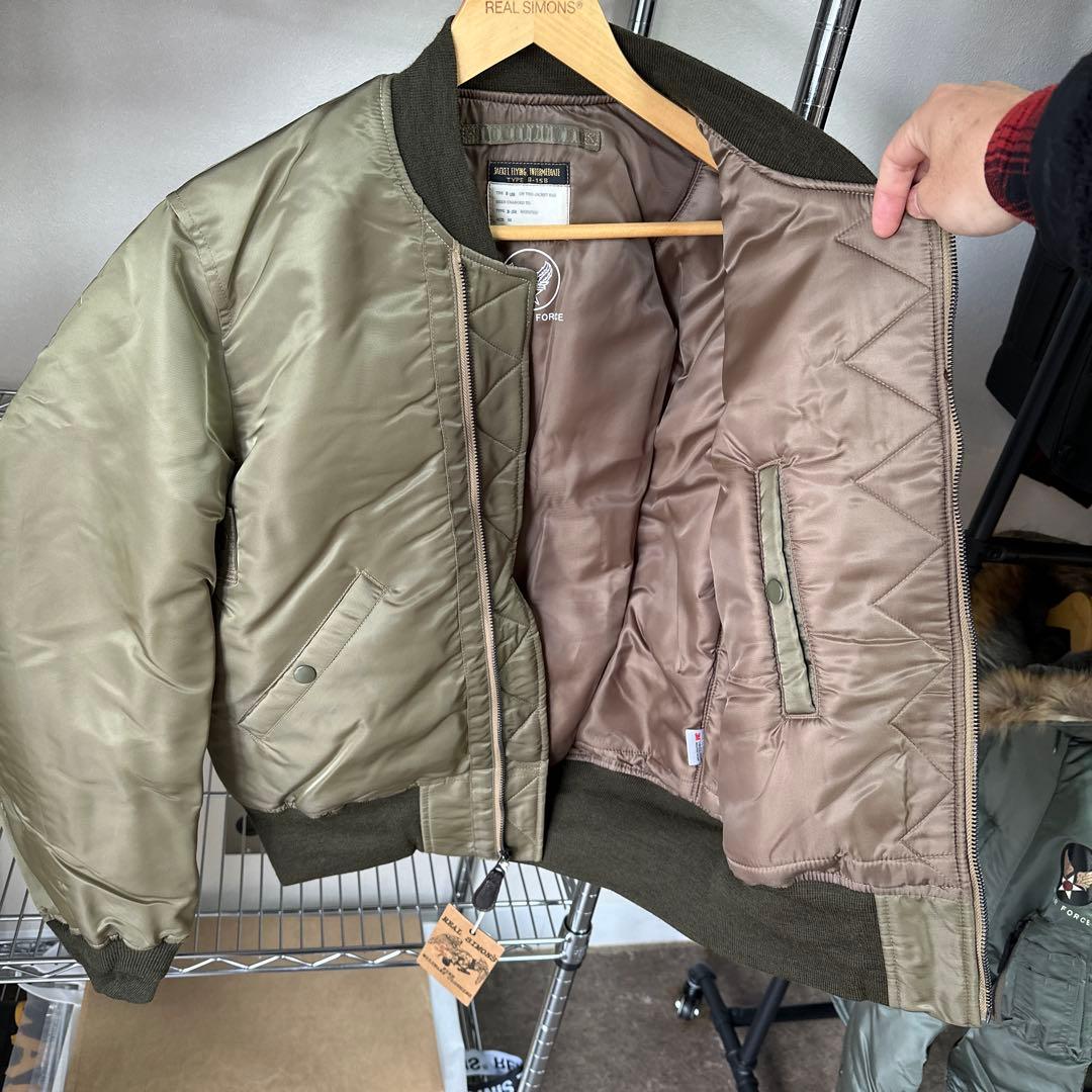 希少 B-15B MOD 復刻 MA-1 馬革×ムートン 襟ファー 38（M）