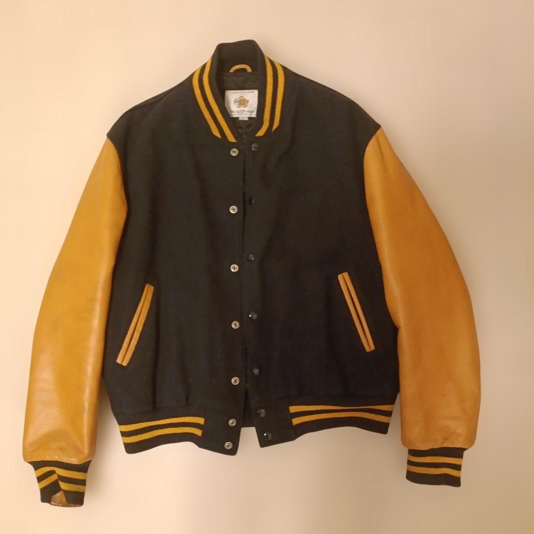 Golden Bear スタジャン Lサイズ 紺色/濃い黄色　ヴィンテージ