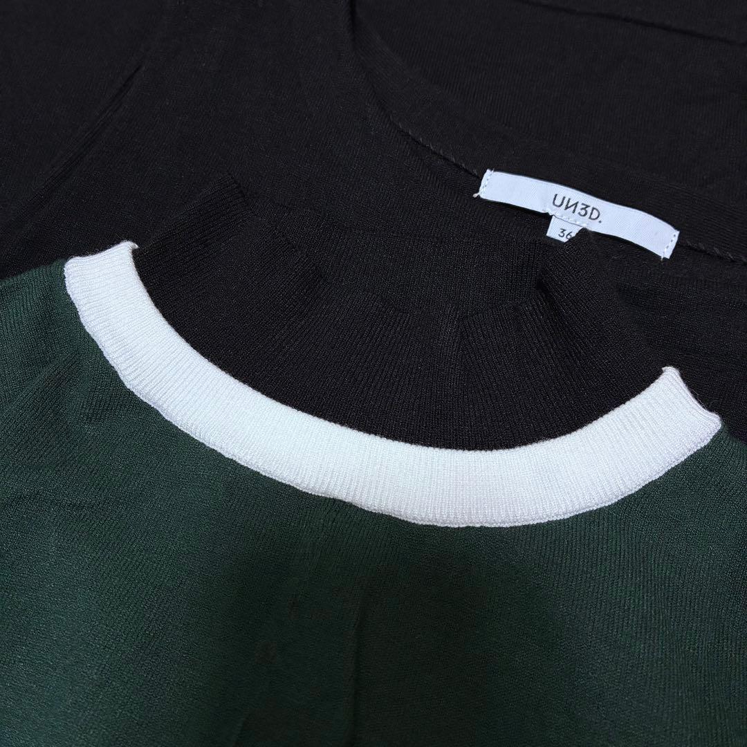 UN3D アンスリード　ショートレイヤードニットワンピース　ワンピース