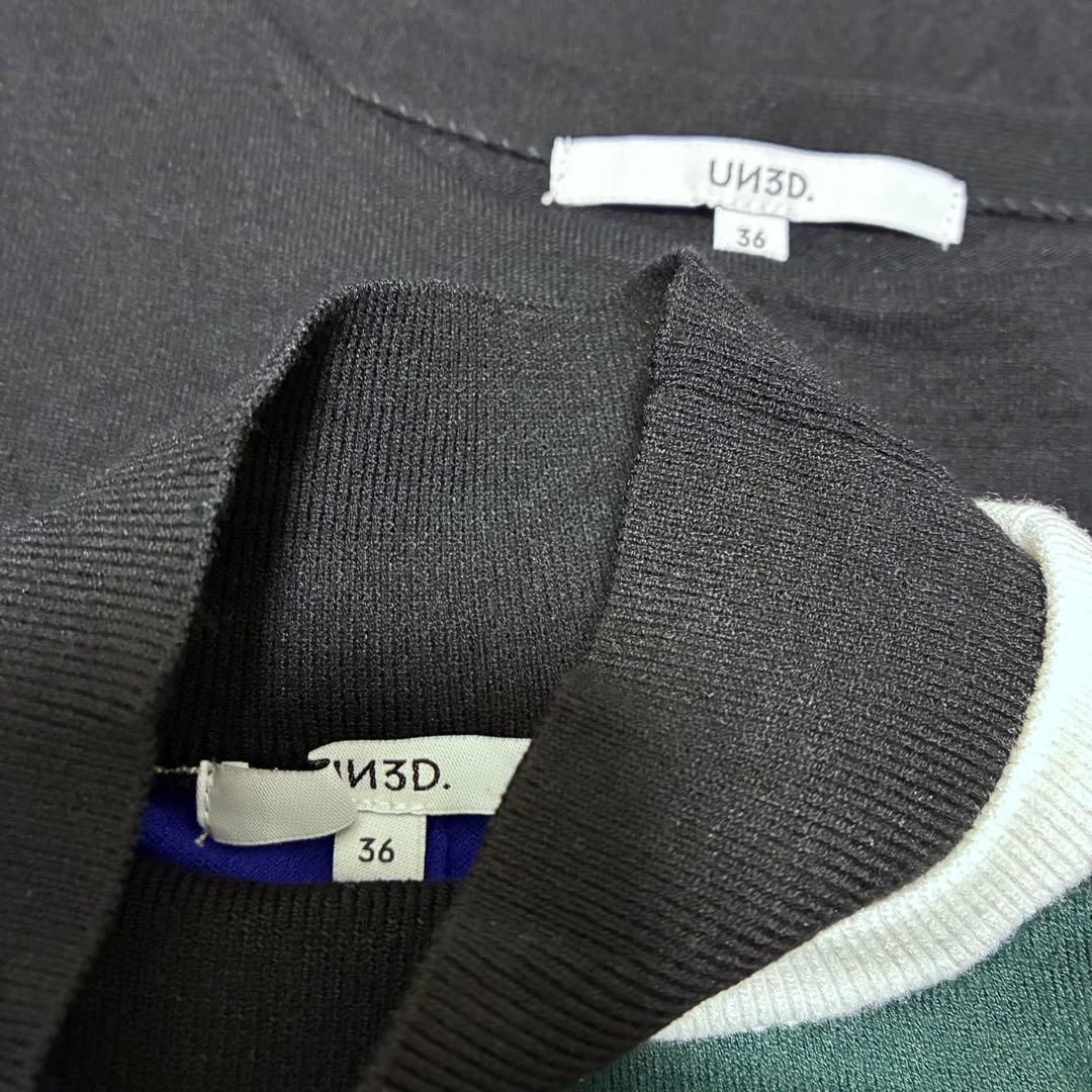 UN3D アンスリード　ショートレイヤードニットワンピース　ワンピース