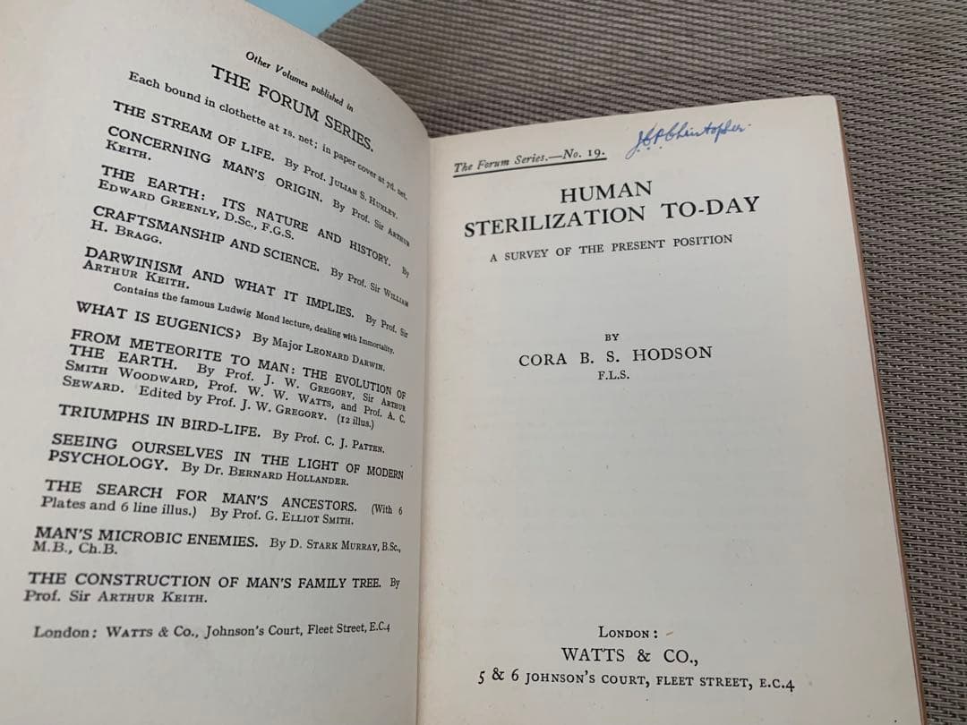 希少　Human Sterilization To-Day