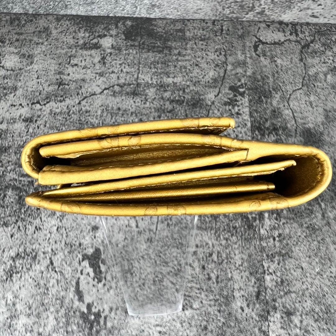 GUCCI ラブリーハート GG柄 レザー 長財布 ゴールド