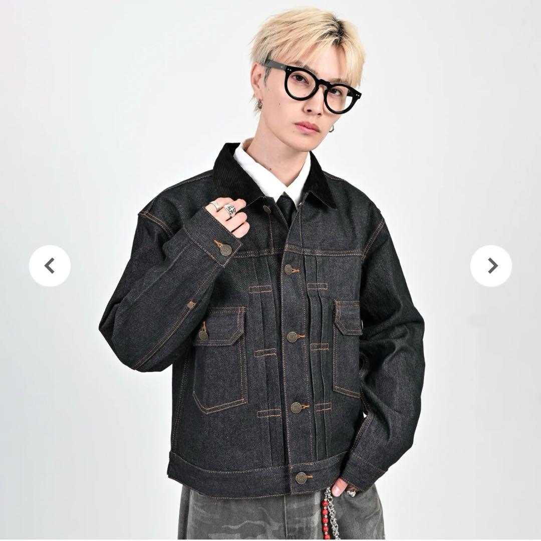 地底人オンライン コーデュロイリジットデニムジャケット