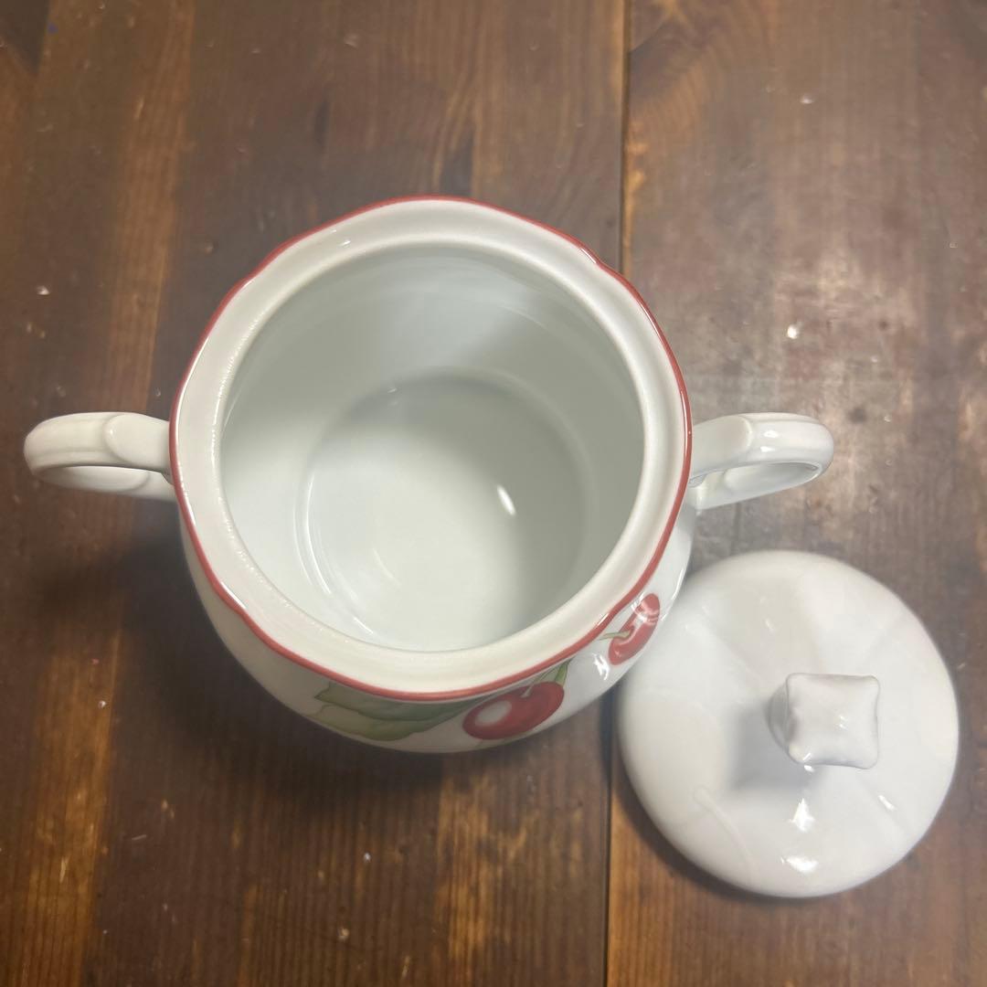 レア　リチャードジノリ　アンティコチェリー　シュガーポット　廃盤品　希少