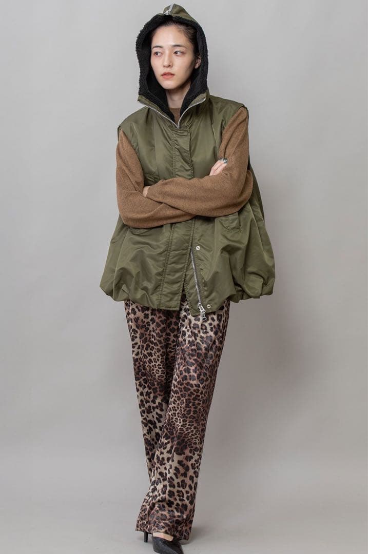 最終値下げ　Munich ナイロンツイル×シープボアバルーンフライトベスト