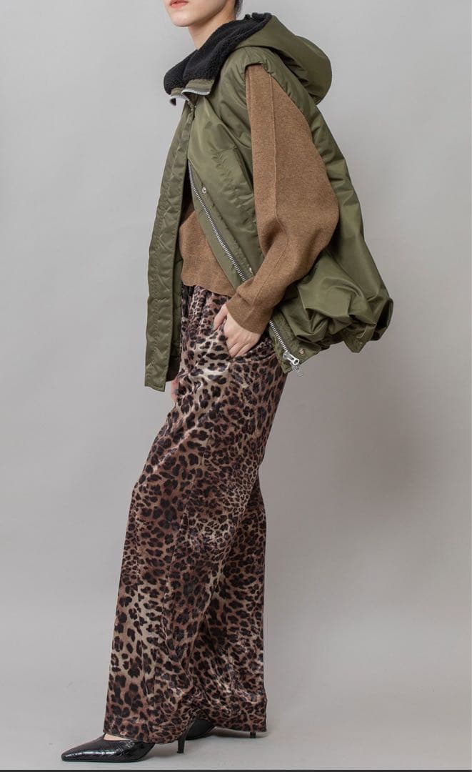 最終値下げ　Munich ナイロンツイル×シープボアバルーンフライトベスト