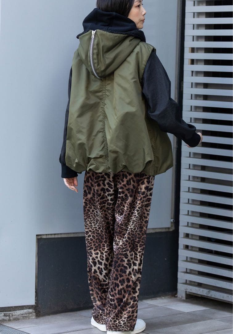 最終値下げ　Munich ナイロンツイル×シープボアバルーンフライトベスト