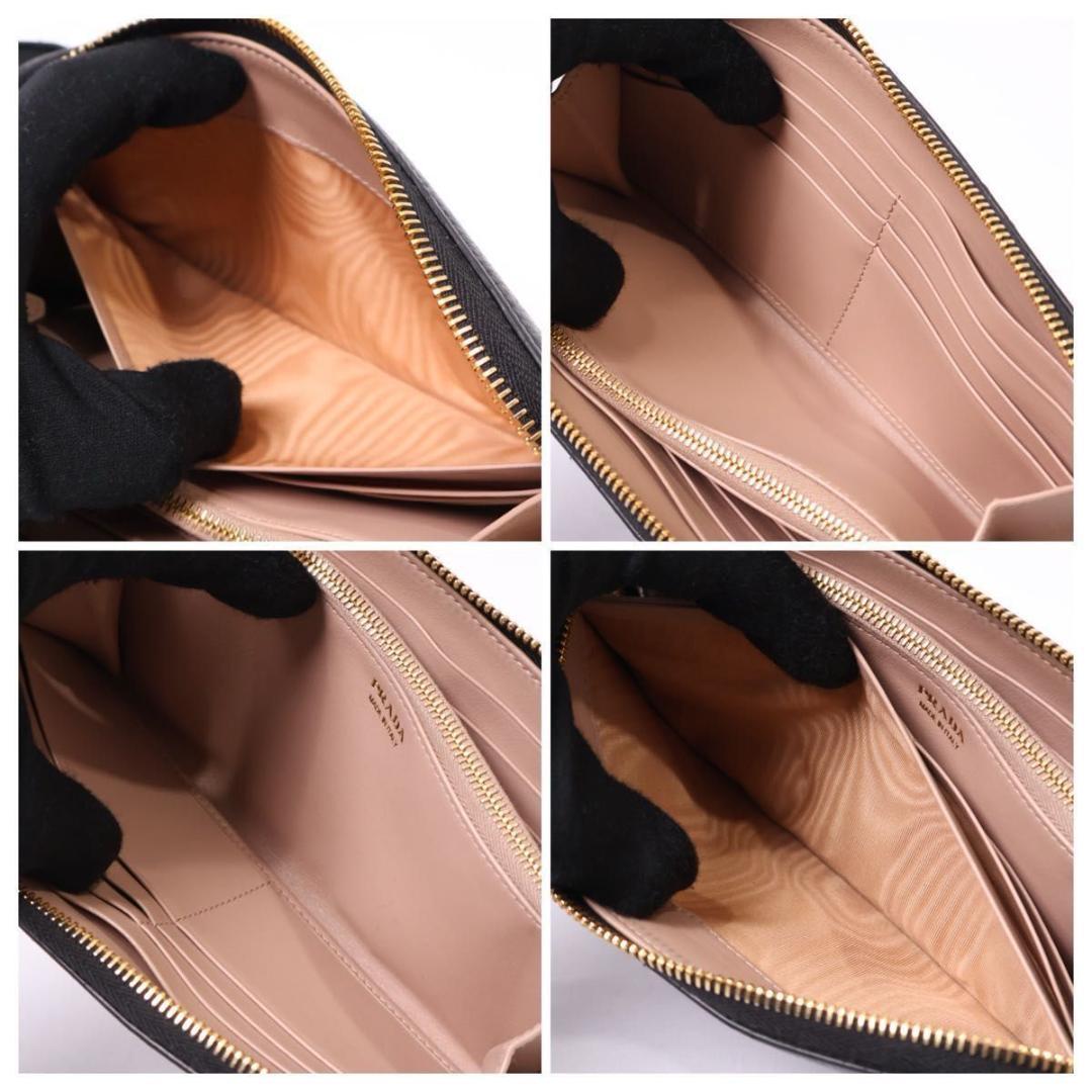 【極美品】PRADA ヴィッテロダイノ　ジップアラウンドウォレット　長財布　黒