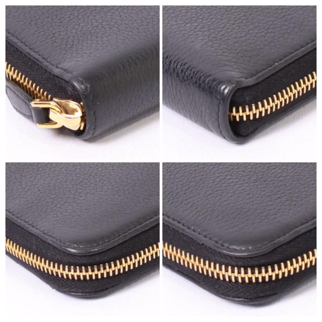【極美品】PRADA ヴィッテロダイノ　ジップアラウンドウォレット　長財布　黒