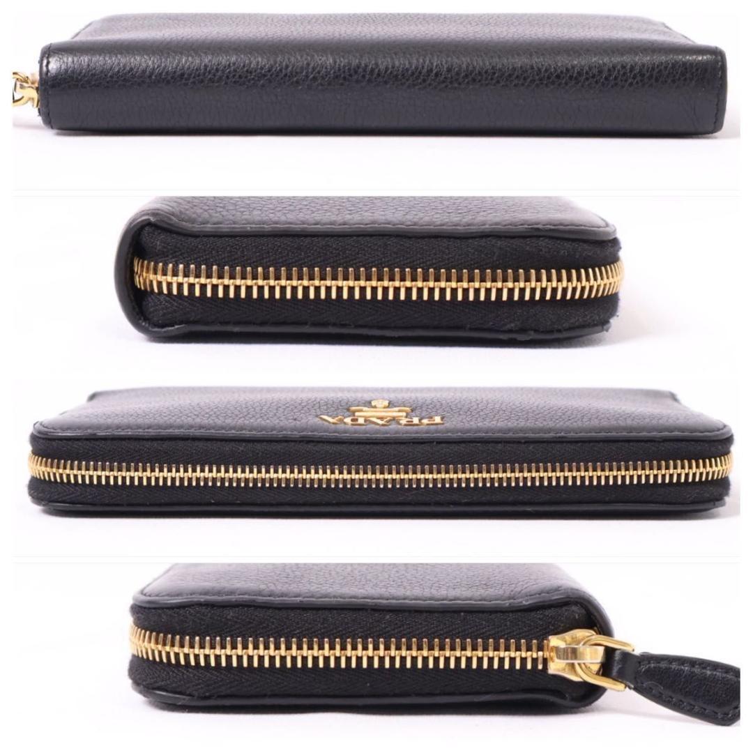 【極美品】PRADA ヴィッテロダイノ　ジップアラウンドウォレット　長財布　黒