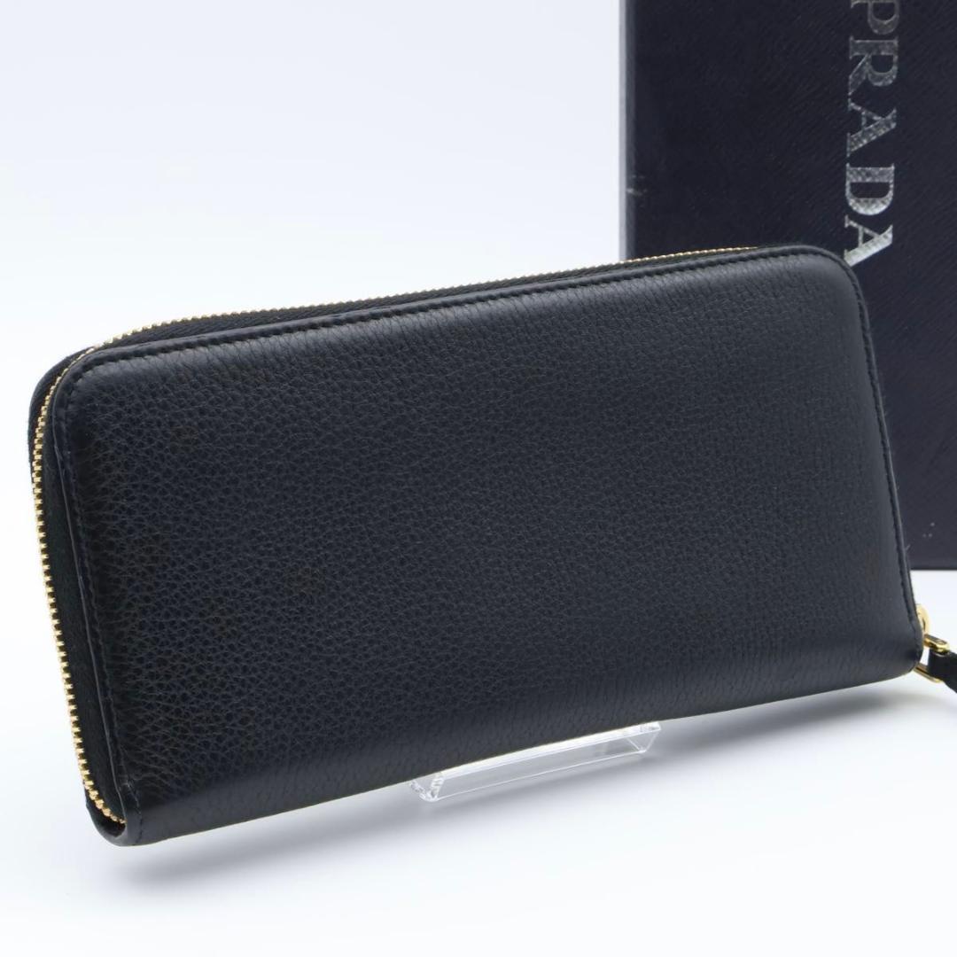 【極美品】PRADA ヴィッテロダイノ　ジップアラウンドウォレット　長財布　黒