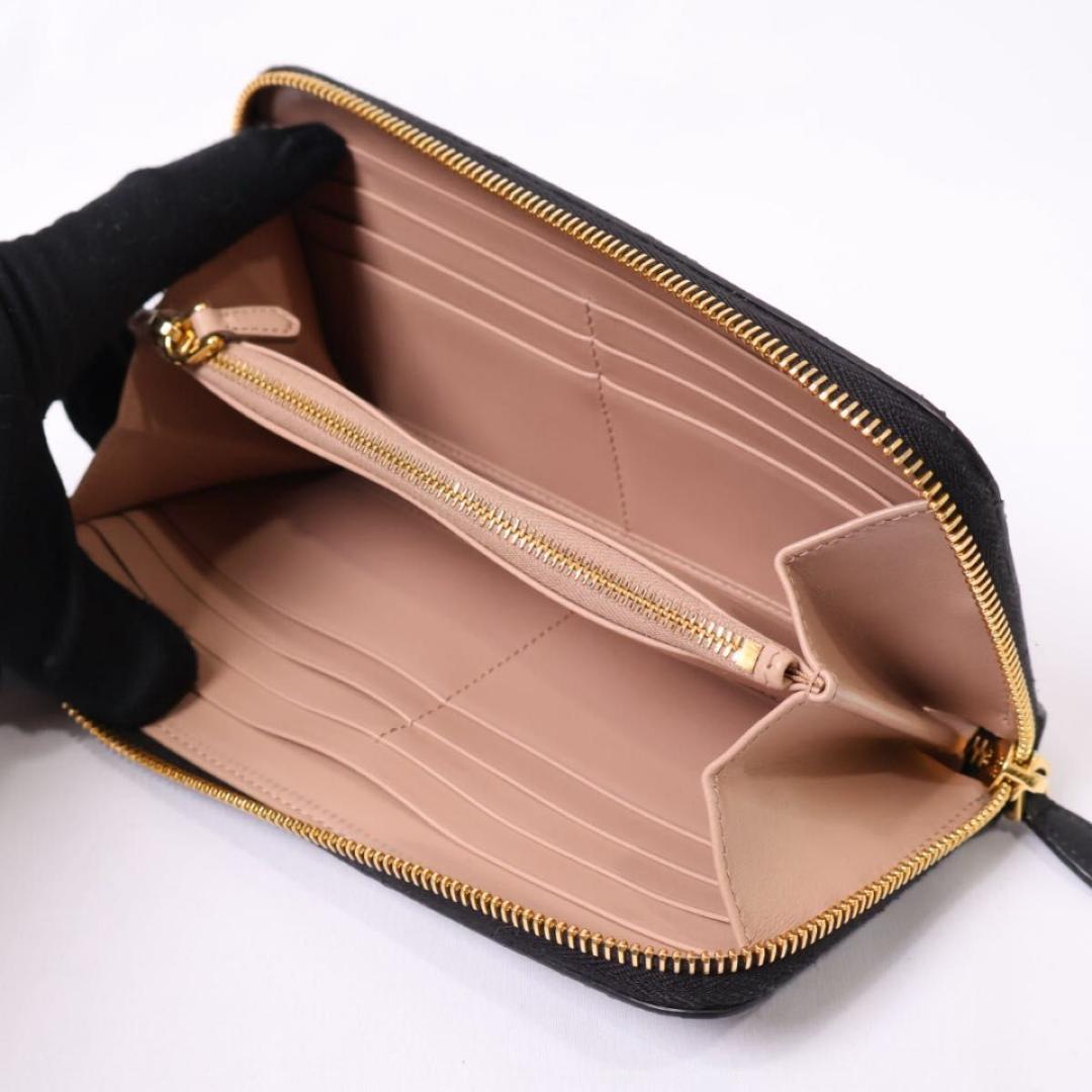 【極美品】PRADA ヴィッテロダイノ　ジップアラウンドウォレット　長財布　黒