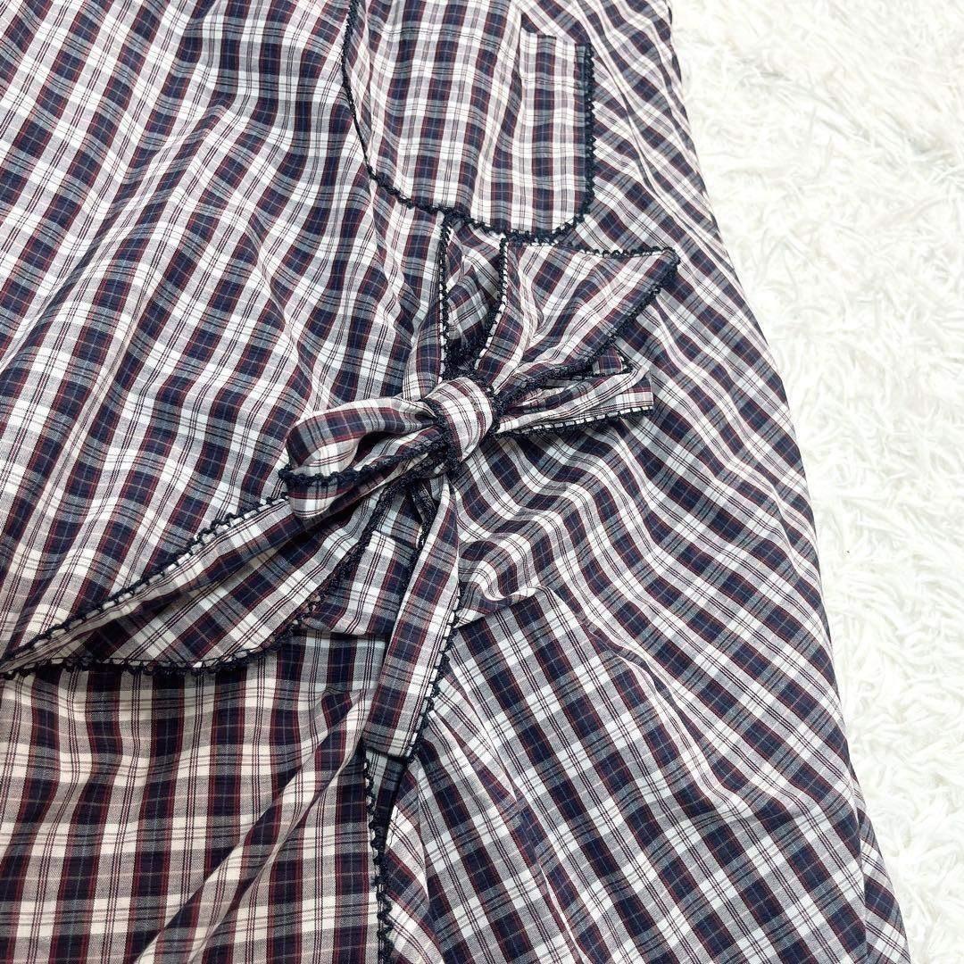 新品タグ付き✨ 2022 ピンクハウス　チェック　フリル　ローン　ワンピース