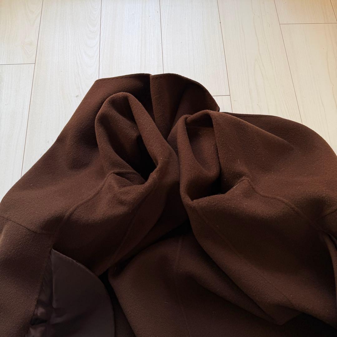 希少✨ドゥーズィエムクラス　ノーカラーリバーコート　ダブルフェイス　ウール