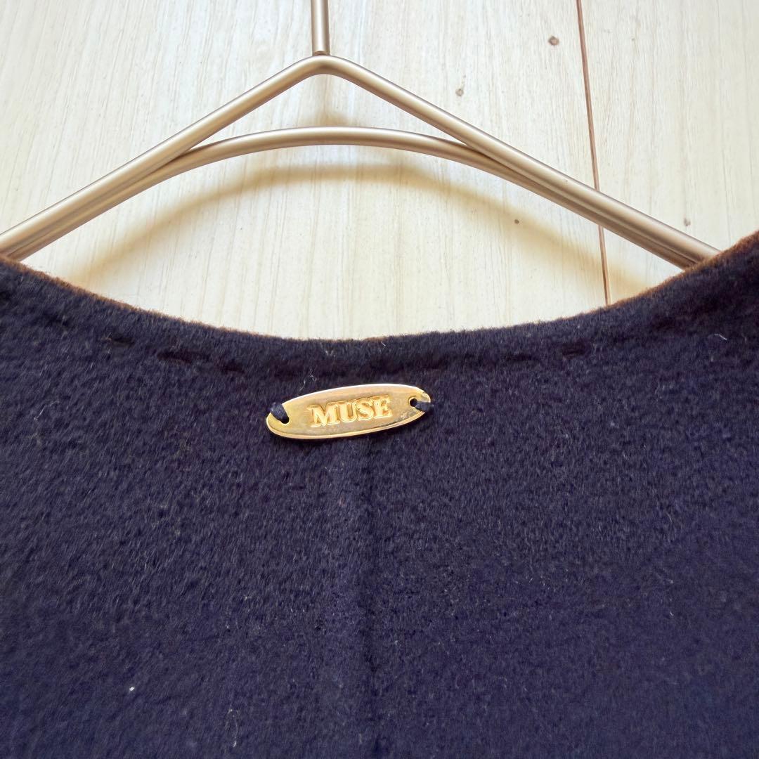 希少✨ドゥーズィエムクラス　ノーカラーリバーコート　ダブルフェイス　ウール