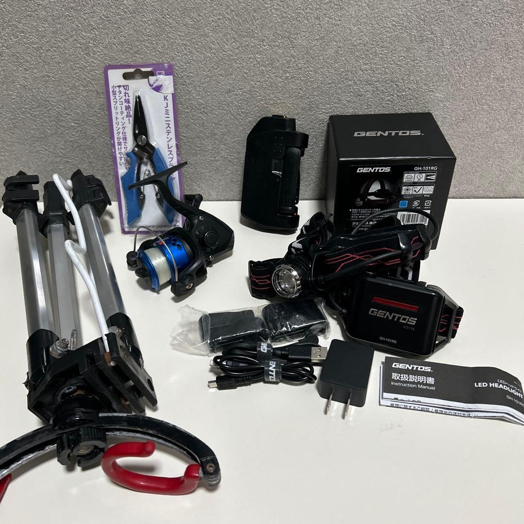 釣り　まとめ売り　ルアー　ワーム　ヘッドライト　エアポンプ　偏光サングラス