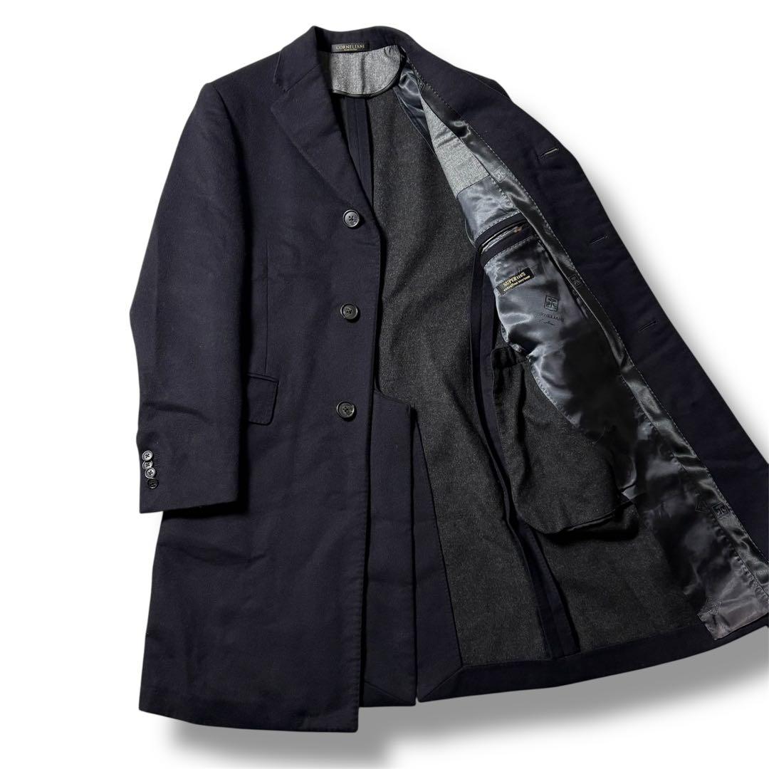 CORNELIANI SUPER110s ウール チェスターコート 44