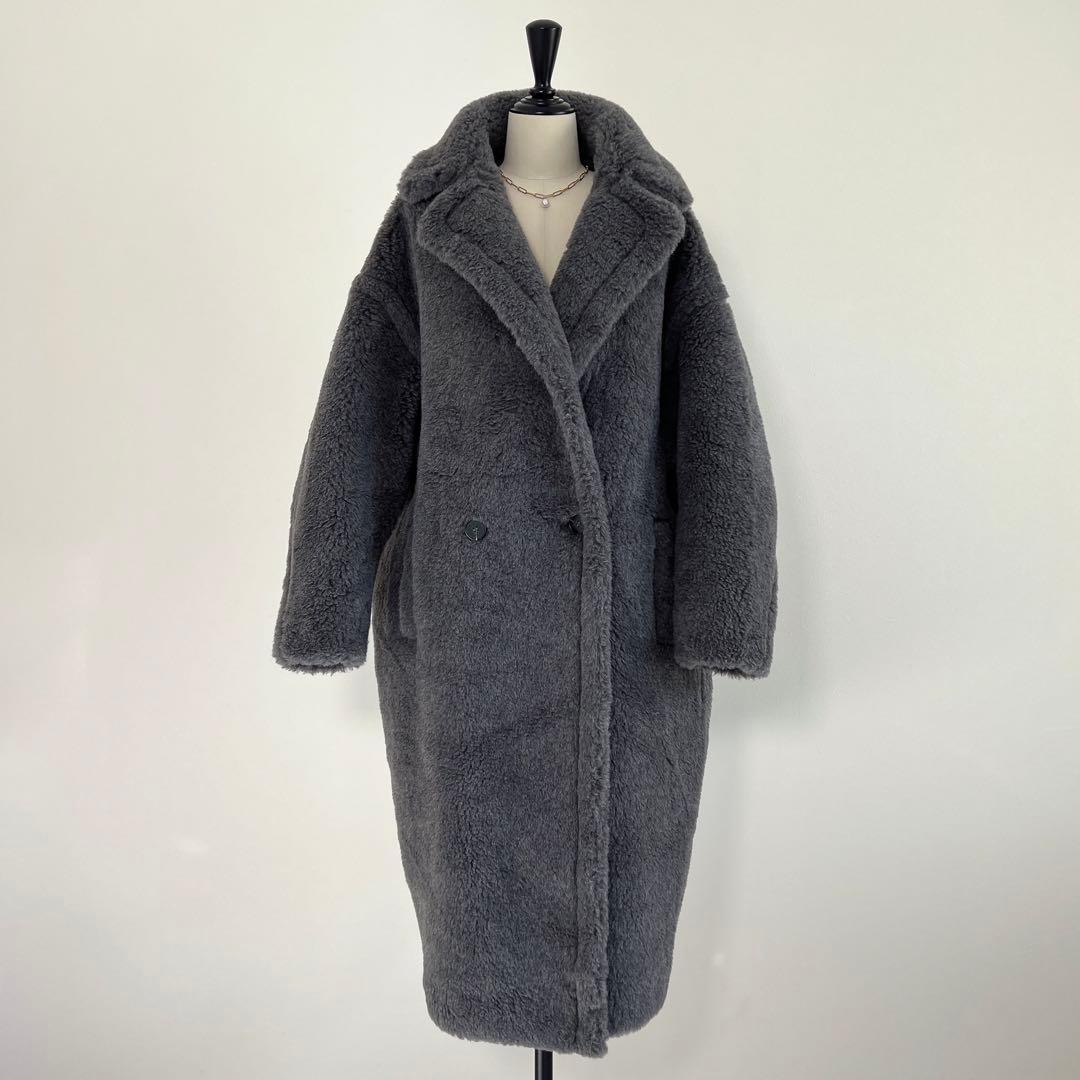新型最新作❗️ベアロングコート テディコート グレー