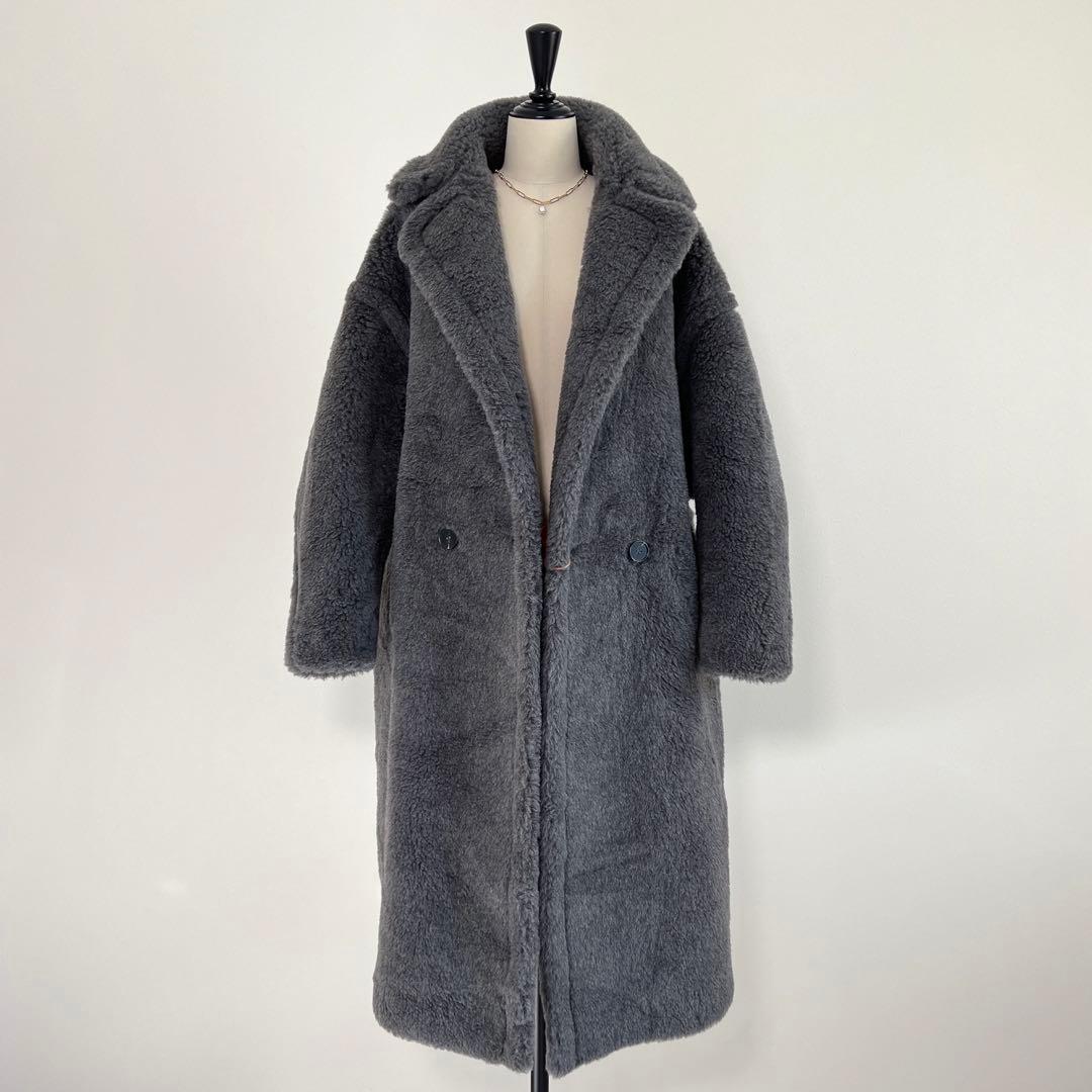 新型最新作❗️ベアロングコート テディコート グレー