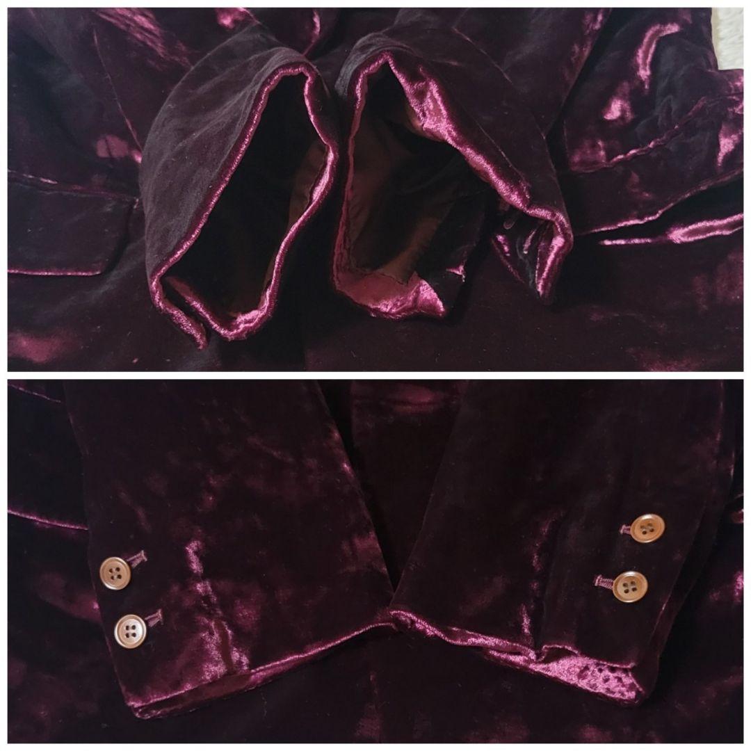 美品✨　キャサリンハムネット　ベロア　セットアップ　フレアパンツ　ボルドー　M